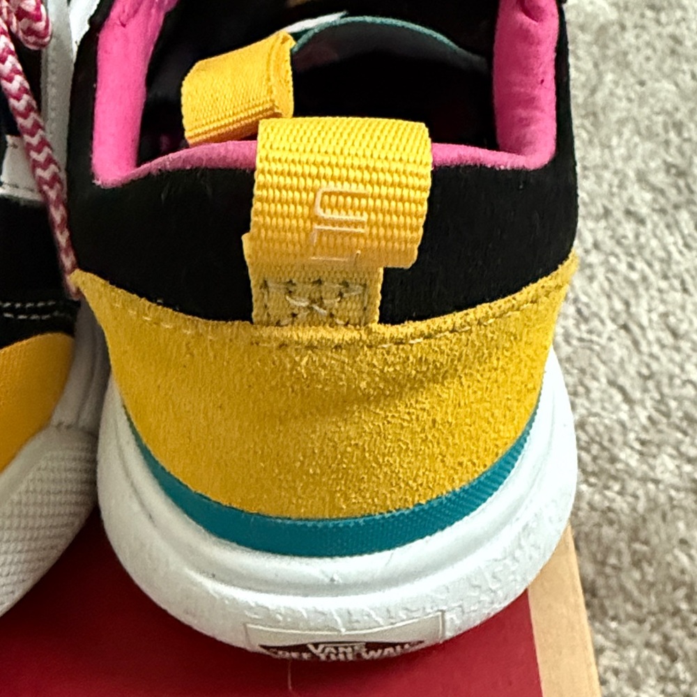 Vans Kids' Black, Yellow, and Pink Sneakers - Picture 4 of 7